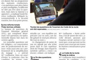 Article du journal "Sud-Ouest" datant du 11 septembre 2023