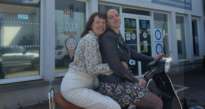 Sophie & Pauline, co-gérantes des contrôles techniques Moncade